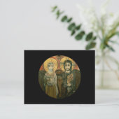 Jesus mit Abt Coptic Icon Postkarte (Stehend Vorderseite)