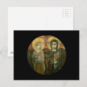 Jesus mit Abt Coptic Icon Postkarte (Vorne/Hinten)