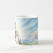 Jesus mit Beagle Kaffeetasse (Mittel)