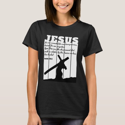 JESUS mit Bibelquotierung Isaiah 533 T-Shirt (Vorderseite)