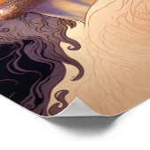 Jesus mit Blume im Haar von Mucha AI Generiert Poster (Ecke)