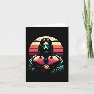 Jesus mit Boxhandschuhen - Funny Christlich Religi Karte