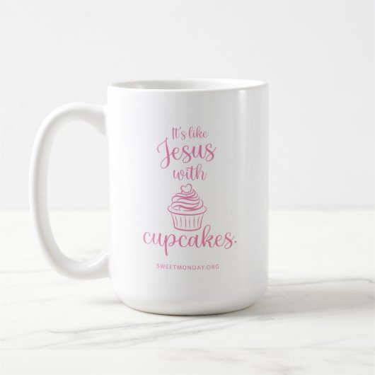 Jesus mit Cupcakes Tasse (Links)