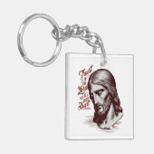 Jesus mit deinem ganzen Herzen vertrauen Schlüsselanhänger (Vorderseite links)