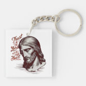 Jesus mit deinem ganzen Herzen vertrauen Schlüsselanhänger (Rückseite)