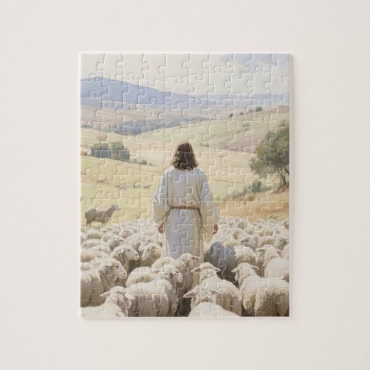 Jesus mit dem Lamm Puzzle (Vertikal)