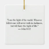 Jesus mit dem Licht der Sonne Keramikornament (Rückseite)