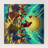 Jesus mit den 12 wünscht Puzzle (Horizontal)