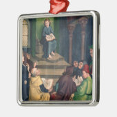 Jesus mit den Ärzten Silbernes Ornament (Links)