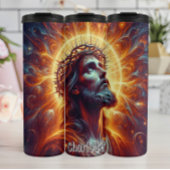 Jesus mit der Krone von Thorns Thermosbecher
