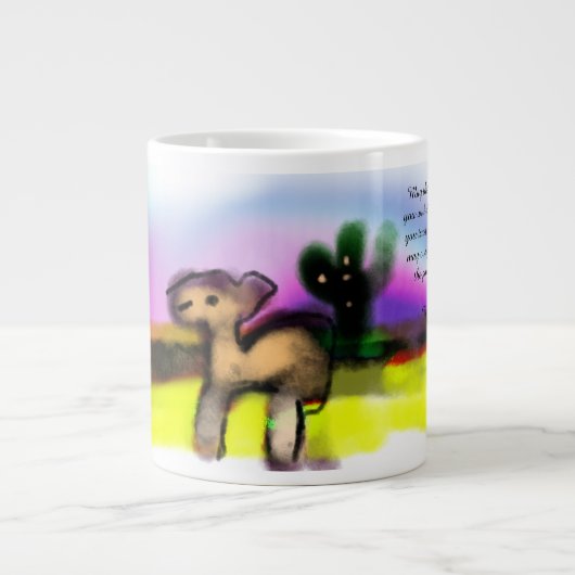 Jesus mit dir  Jumbo-Tasse (Vorderseite)