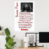 Jesus mit Dornen auf seinem Kopf Das Gebet der Hei Poster (Heimbüro)