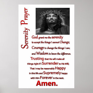 Jesus mit Dornen auf seinem Kopf Das Gebet der Hei Poster