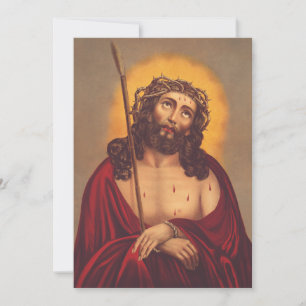 Jesus mit Dornen gekrönt Traurige Kunst Feiertagskarte