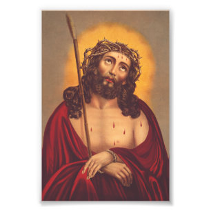Jesus mit Dornen gekrönt Traurige Kunst Fotodruck