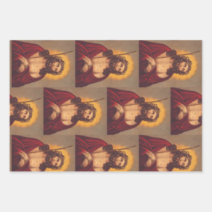 Jesus mit Dornen gekrönt Traurige Kunst Geschenkpapier Set