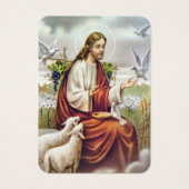 JESUS MIT DOVES HOLY CARD (Vorderseite)