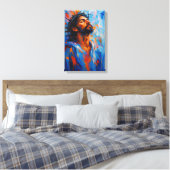 Jesus mit einer Krone von Thornen in Abstrakten Fa Leinwanddruck (Insitu (Schlafzimmer))