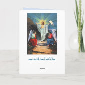 Jesus mit Engeln Grußkarte Karte (Rückseite)