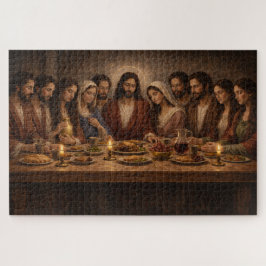 Jesus mit Familie und Maria Magdalena beim Abendma Puzzle