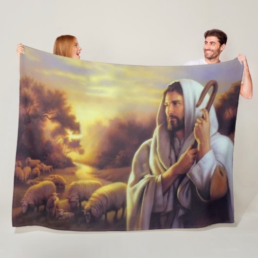JESUS mit FLOCK Fleecedecke (Beispiel)