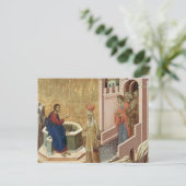 Jesus mit Frau am Brunnen Postkarte (Stehend Vorderseite)