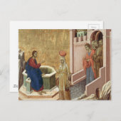 Jesus mit Frau am Brunnen Postkarte (Vorne/Hinten)