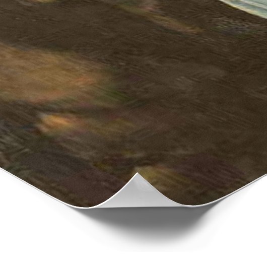 Jesus mit Holzkreuz Poster (Ecke)