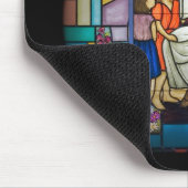Jesus mit kindergesichertem Glas Mousepad (Ecke)