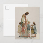 Jesus mit Kindern Postkarte (Vorne/Hinten)