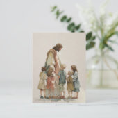 Jesus mit Kindern Postkarte (Stehend Vorderseite)