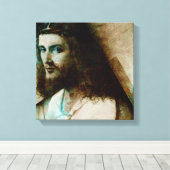 Jesus mit Kreuz Leinwanddruck (Insitu (Holzboden))