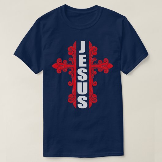Jesus mit Kreuztee T-Shirt (Design vorne)