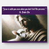 Jesus mit Lamb Tabletop Plaque mit Easel Fotoplatte (Vorderseite)