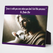 Jesus mit Lamb Tabletop Plaque mit Easel Fotoplatte (Seite)