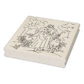 Jesus mit Lämmern im Garten Gummistempel (Stempel)