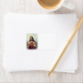 Jesus mit leuchtendem Herzen Adressaufkleber (Insitu)