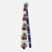 Jesus mit leuchtendem Herzen Krawatte (Vorderseite)
