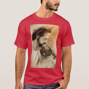 Jesus mit Mops Hund Mops Hund Liebhaber T-Shirt