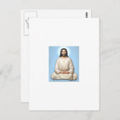 Jesus mit Om vermitteln Postkarte (Vorne/Hinten)