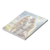 Jesus mit Palomino Pferd in Landschaftlicher Lands Notizblock (Rotiert)