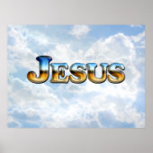 Jesus mit Wolken - Poster (Vorne)