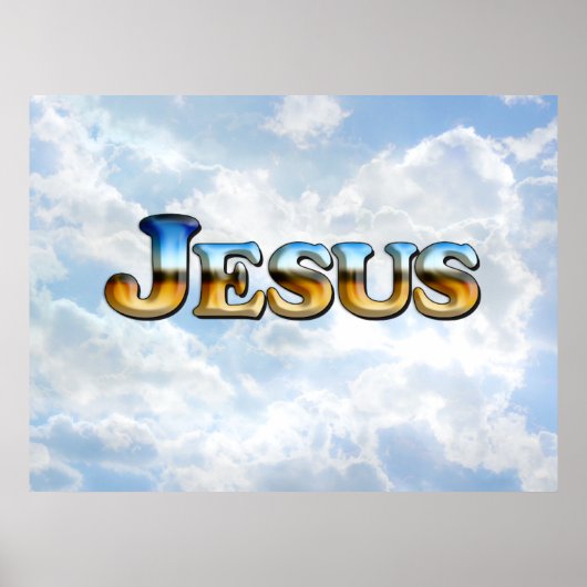 Jesus mit Wolken - Poster (Vorne)