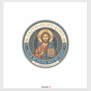 Jesus Mönchische Kontemplative Spiritualität Grafi Aufkleber