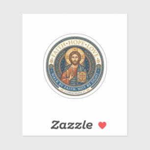 Jesus Mönchische Kontemplative Spiritualität Grafi Aufkleber