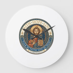 Jesus Mönchische Kontemplative Spiritualität Grafi Große Wanduhr