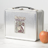 Jesus-Monogramm Anfangs Glaube Jesus-Monogramm Ini Metall Brotdose (Beispiel)