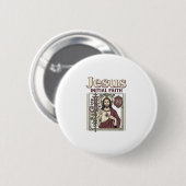 Jesus-Monogramm Anfangs Glaubens Jesus-Monogramm I Button (Vorne & Hinten)