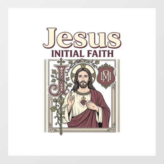 Jesus-Monogramm Anfangs Glaubens Jesus-Monogramm I Fensteraufkleber (Blatt)