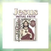 Jesus-Monogramm Anfangs Glaubens Jesus-Monogramm I Fensteraufkleber (Blatt 3)